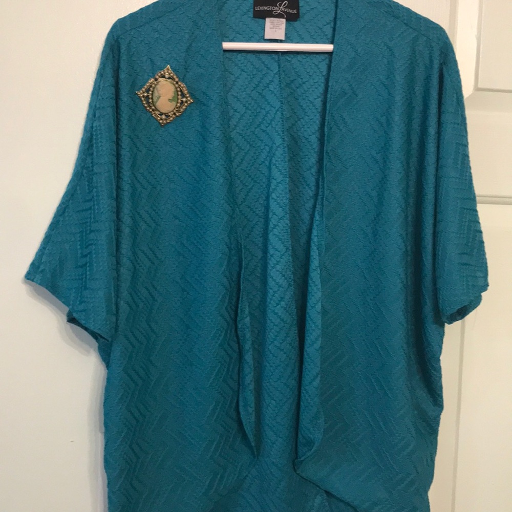 🦋*NWOT*Teal Textured Pattern Shirt Jacket🦋